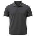 Charcoal Piqué Cotton Polo Shirt | Flinttsdrown