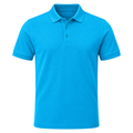 Cyan Piqué Cotton Polo Shirt | Flinttsdrown