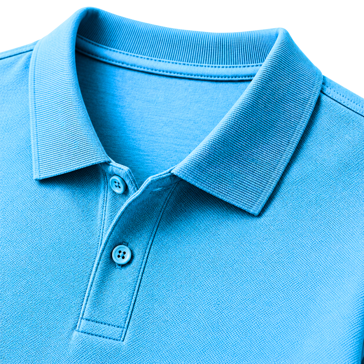 Cyan Piqué Cotton Polo Shirt | Flinttsdrown