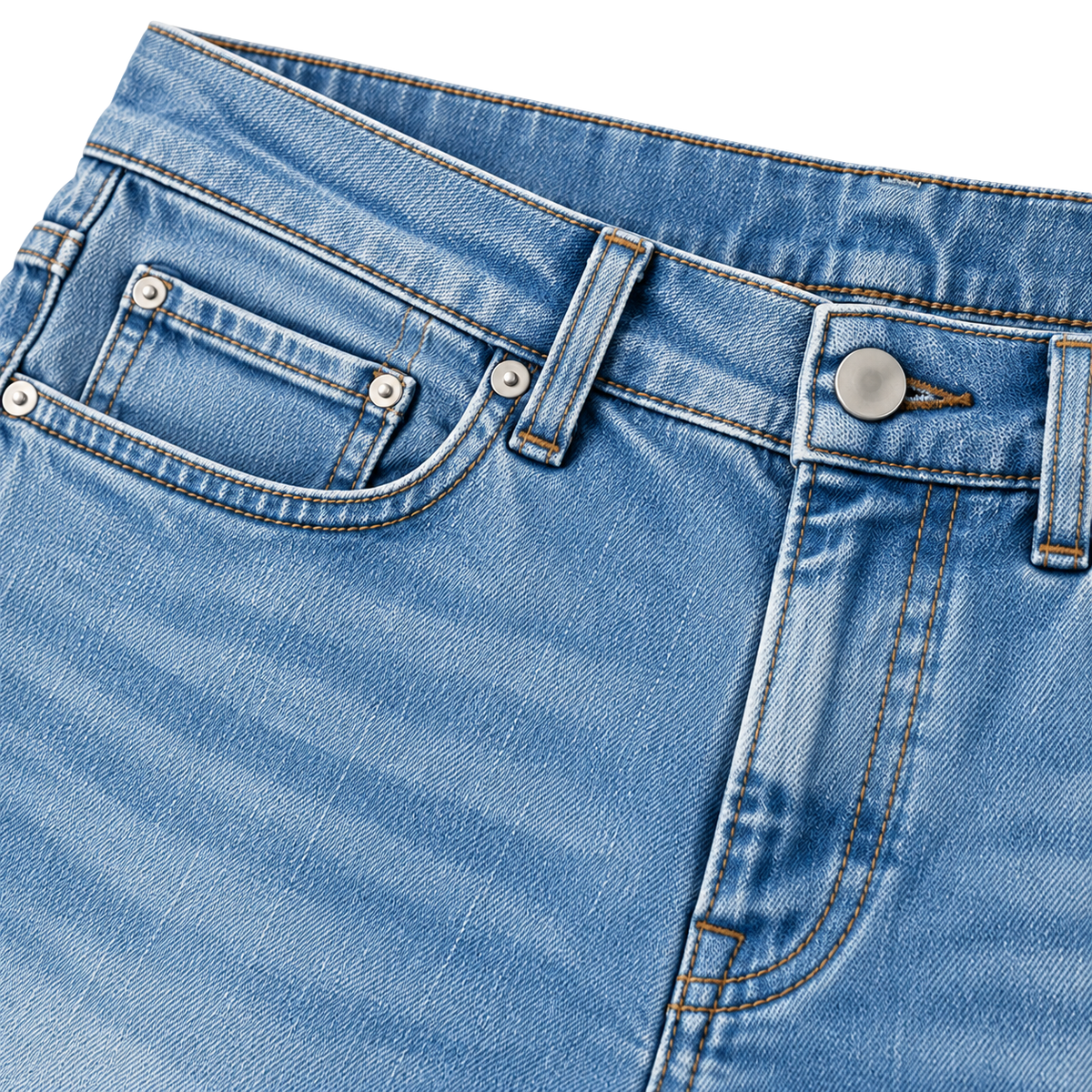 Light Blue Straight-Fit Denim Jeans | Flinttsdrown