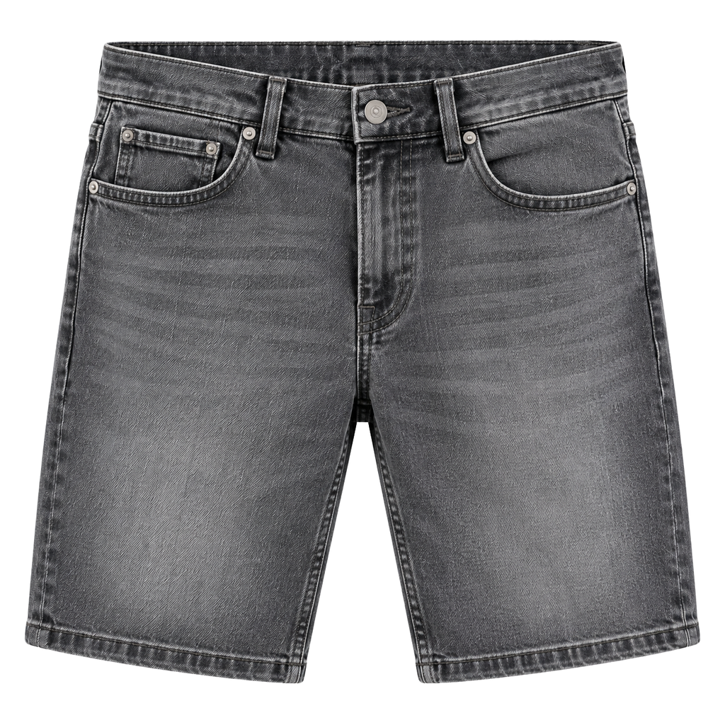 Charcoal Washed Denim Shorts | Flinttsdrown
