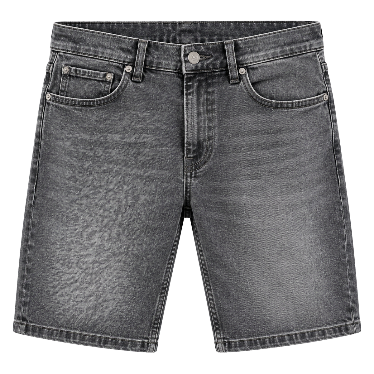 Charcoal Washed Denim Shorts | Flinttsdrown
