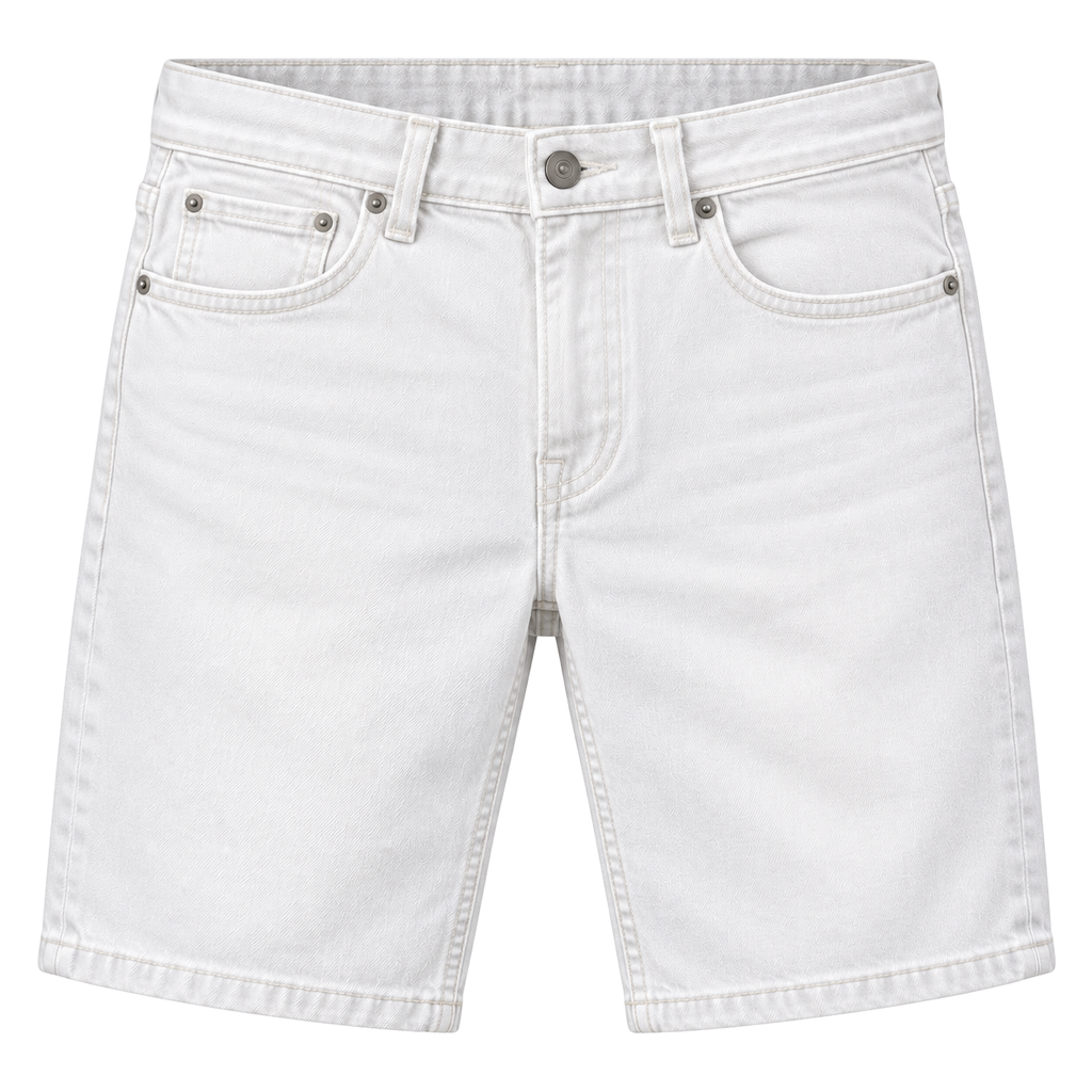 White Premium Denim Shorts | Flinttsdrown