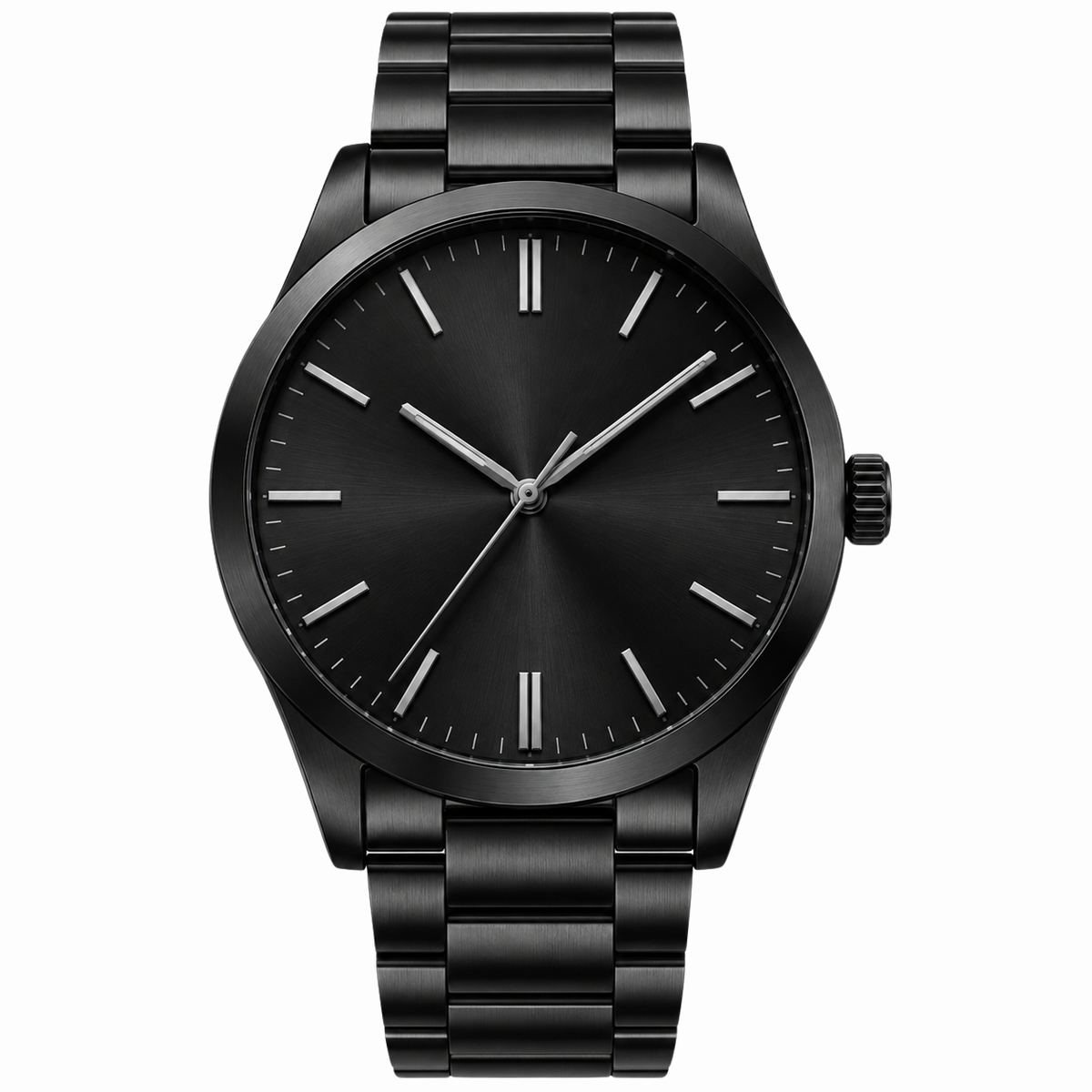 Black Stainless Steel Minimalist Watch | Flinttsdrown
