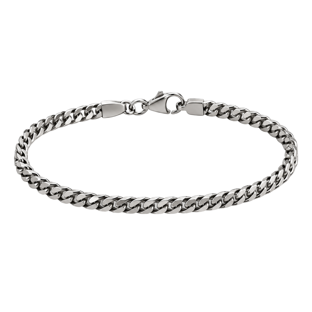 Slim Stainless Steel Curb Bracelet | Flinttsdrown