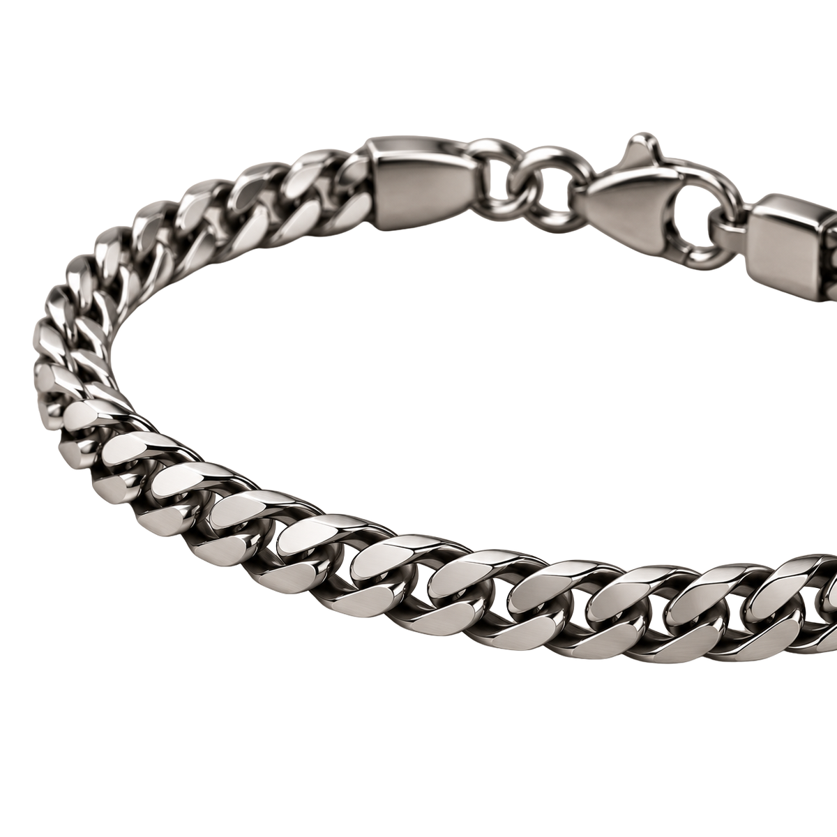 Slim Stainless Steel Curb Bracelet | Flinttsdrown