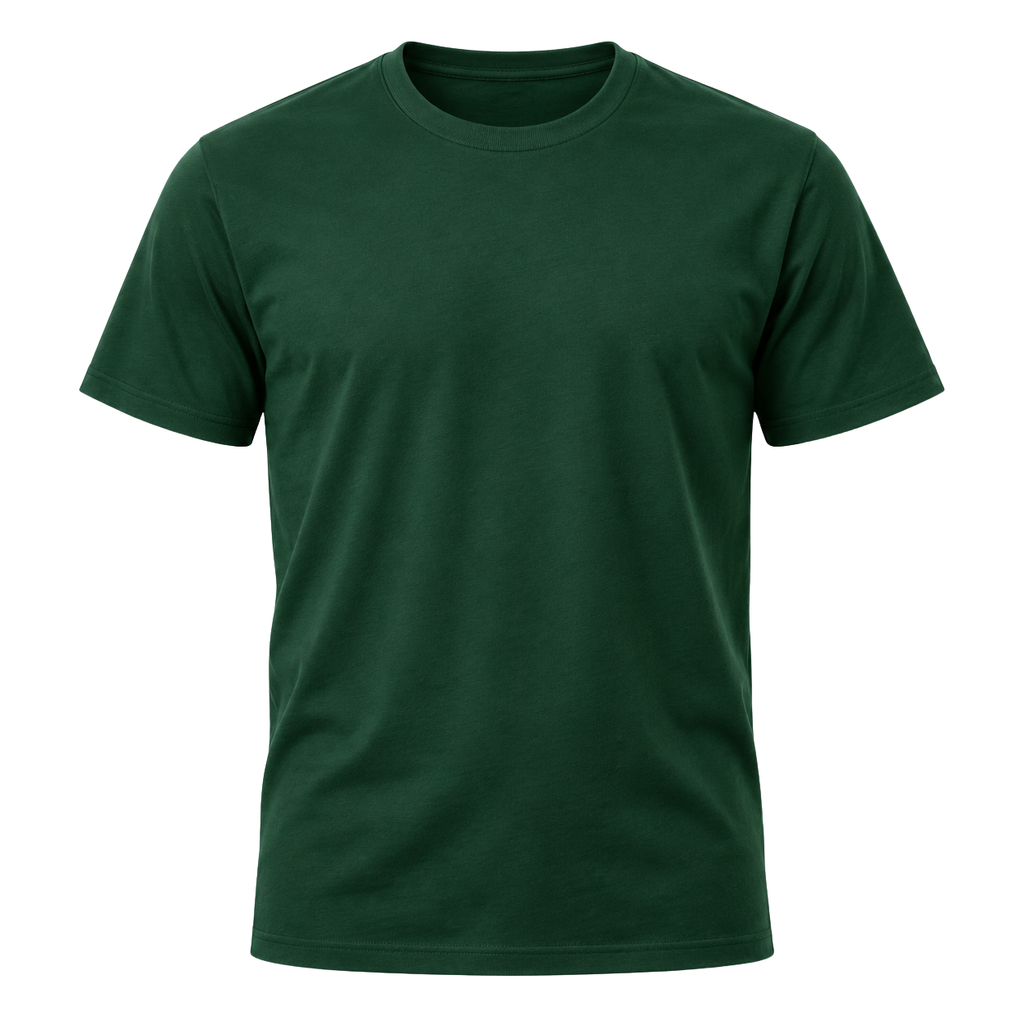 Dark Green Premium Cotton T-Shirt | Flinttsdrown